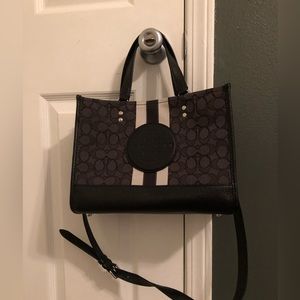 Coach Dempsey Carryall In Signature Jacquard With Stripe And Coach Patch